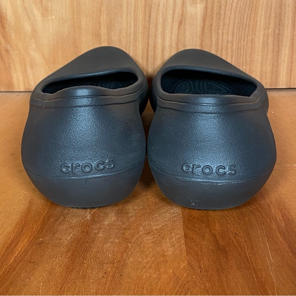 Womens 9 Crocs At Work Flats Black SEF1429 - Picture 4 of 8